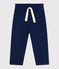 Pantalón de jogging liso de algodón para bebé azul MEDIEVAL