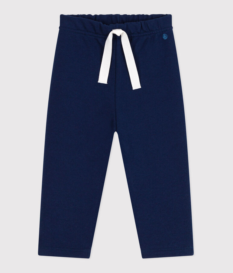 Pantal&oacute;n de jogging liso de algod&oacute;n para beb&eacute; azul