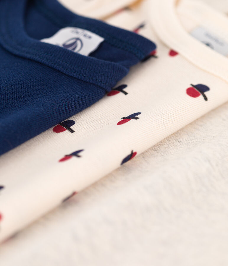 Juego de 3 bodis de algod&oacute;n de manga larga para beb&eacute; multicolor