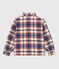 Blusa a cuadros de franela de niña blanco AVALANCHE/ MULTICO