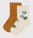 2 pares de calcetines de algodón con abetos para bebé