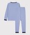Pijama infantil de algod&oacute;n a rayas azul/blanco