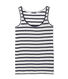 Camiseta de tirantes emblemática de lino de rayas de mujer 