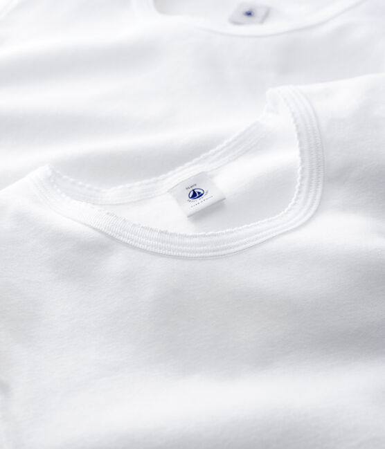 Lote de 2 camisetas blancas de manga corta de chica variante 1