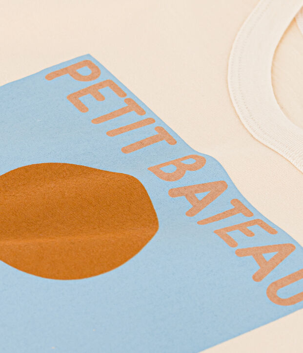 Camiseta de algod&oacute;n de manga corta para ni&ntilde;o crudo