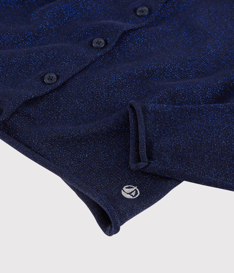 C&aacute;rdigan de algod&oacute;n para ni&ntilde;a azul SMOKING BRILLANT