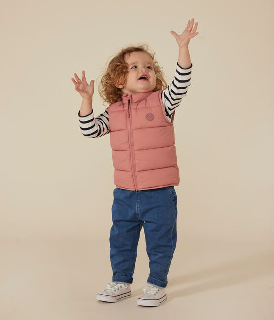 Chaqueta acolchada sin mangas de bebé rosa ROSEWOOD