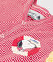 Pelele corto Petit Bateau X Snoopy de algodón para bebé rojo CORRIDA/blanco MARSHMALLOW