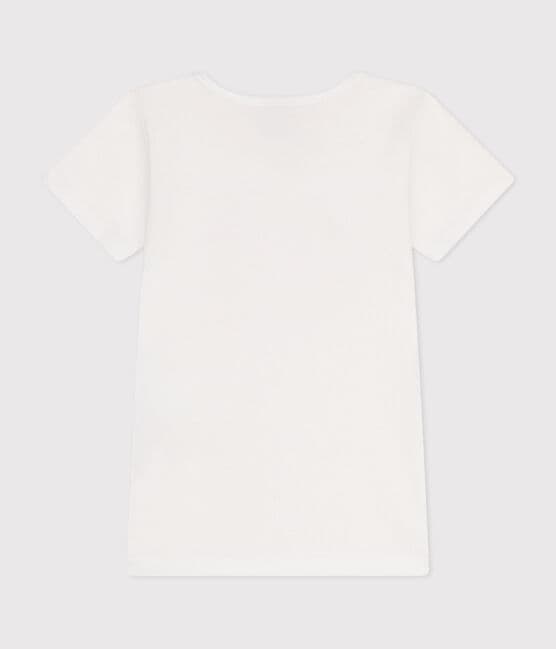 Camiseta infantil de manga corta de algodón blanco ECUME