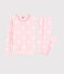 Pijama snugfit de corazón rosa de algodón ecológico de niña rosa MINOIS/blanco MARSHMALLOW