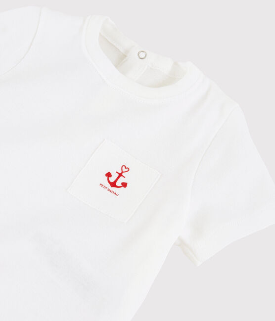 Camiseta para bebé niña blanco ECUME