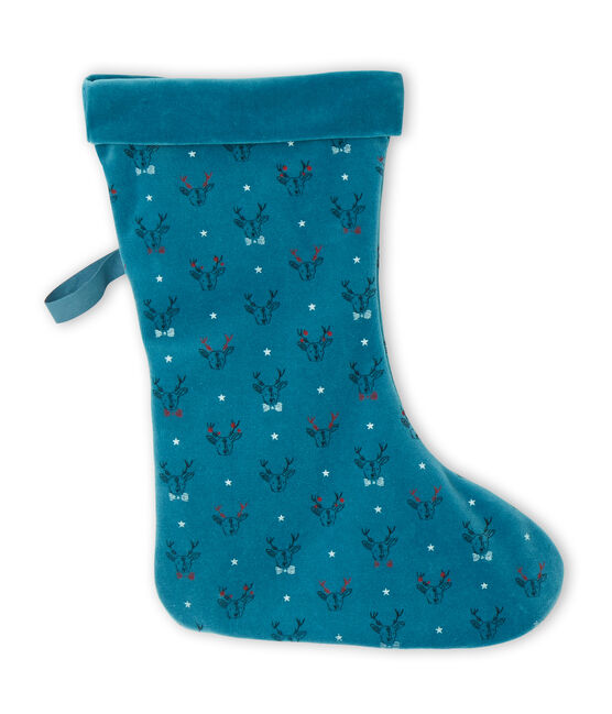 Calcetín de Navidad azul CONTES/blanco MULTICO