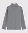 Jersey de cuello alto para niña/niño azul SMOKING/blanco MARSHMALLOW