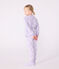 Pijama infantil de terciopelo con estampado de corazones blanco SQUAW/ MARSHMALLOW