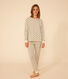 Pijama de algodón con motivo floral para mujer