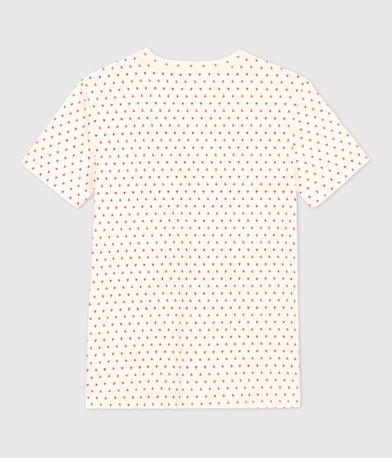 Camiseta L'ICONIQUE de algodón con cuello redondo para mujer blanco AVALANCHE+STOP/ MULTICO