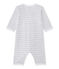 Pijama sin pies para bebé niño gris POUSSIERE/blanco ECUME