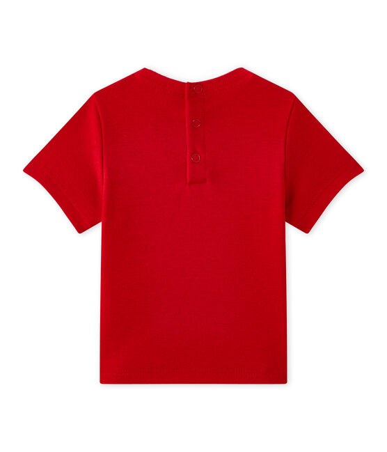 Camiseta bebé niño liso rojo TERKUIT