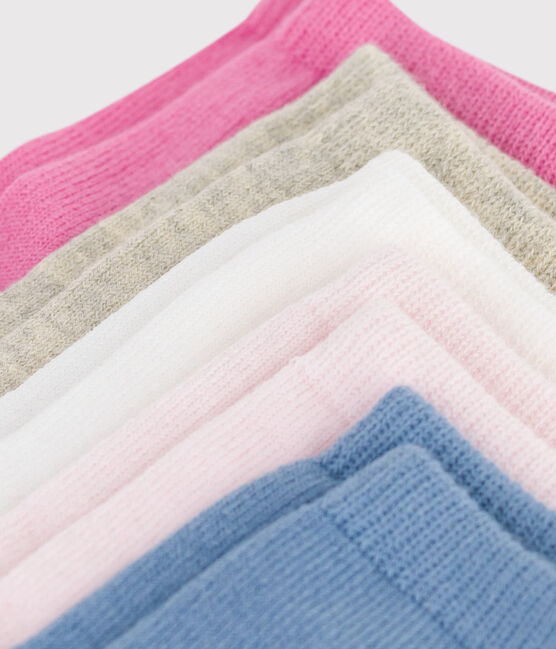 5 pares de calcetines de algodón lisos para bebé variante 2