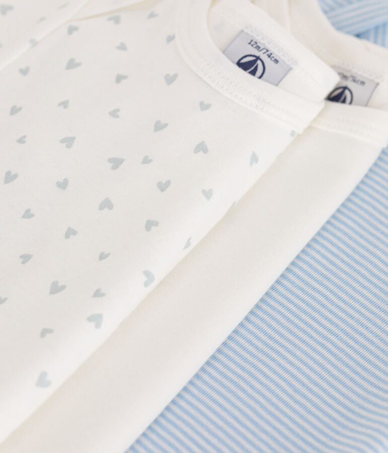 Juego de 3 bodis estampados de algod&oacute;n de manga corta para beb&eacute; multicolor