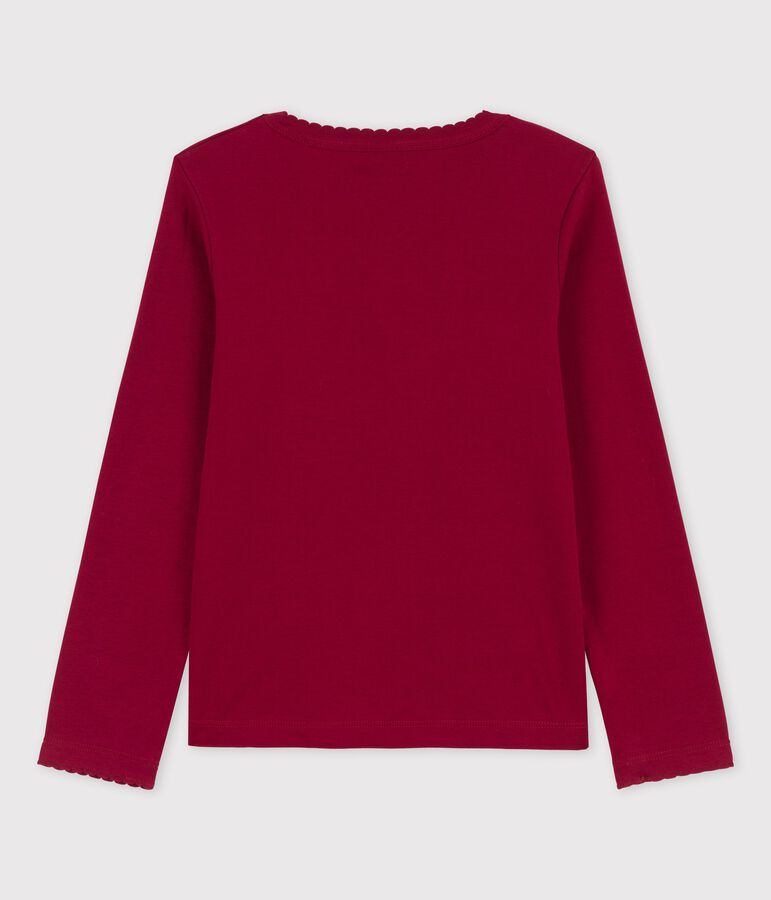 Camiseta de manga larga infantil unisex rojo