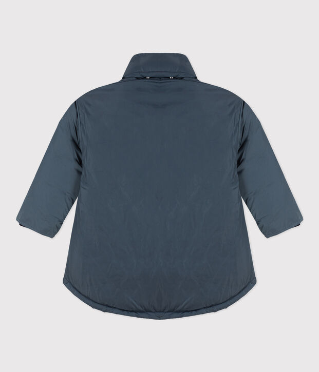 Chaqueta alcolchada semilarga para ni&ntilde;a gris