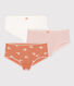 Juego de 3 culottes de algodón para niña