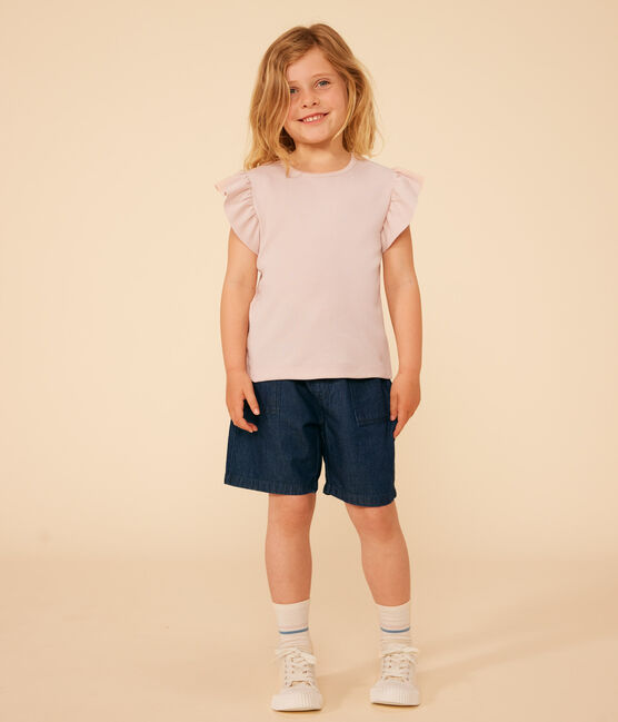 Camiseta de algodón para niña rosa SALINE