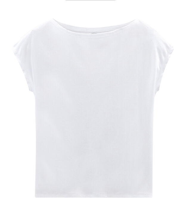 Camiseta manga corta de algod&oacute;n Sea Island para mujer blanco