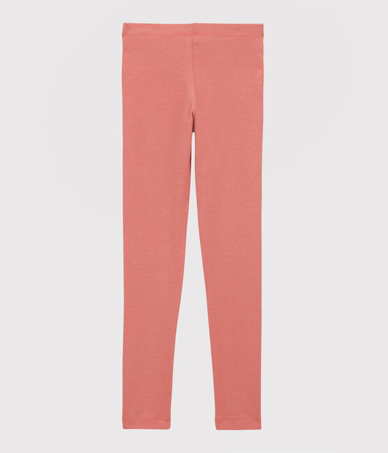 Leggings de punto de elastano de niña rosa PAPAYE