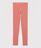 Leggings de punto de elastano de niña rosa PAPAYE
