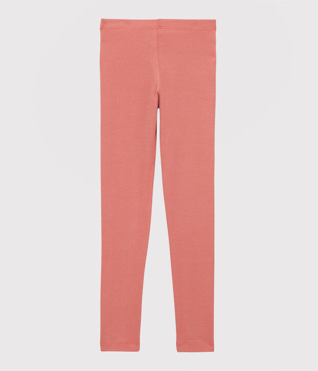 Leggings de punto de elastano de ni&ntilde;a rosa