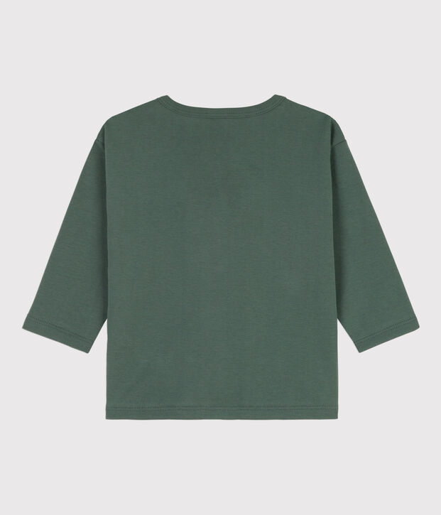 Camiseta de algod&oacute;n de manga larga para beb&eacute; verde