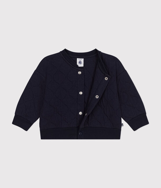 Chaqueta de punto de túbico acolchado para bebé azul SMOKING