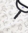 Pijama de terciopelo para niño pequeño blanco MARSHMALLOW/blanco MULTICO