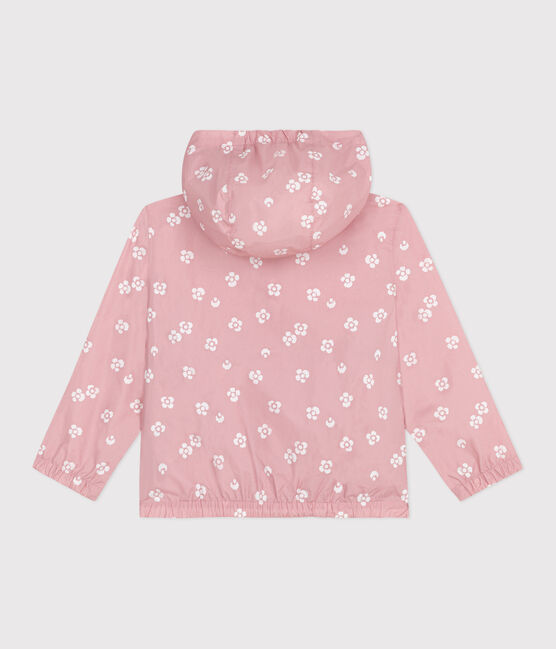 Cortavientos infantil de flores rosa CHARME/blanco MARSHMALLOW