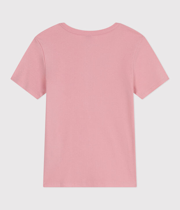Camiseta Ic&oacute;nica lisa de algod&oacute;n para mujer rosa