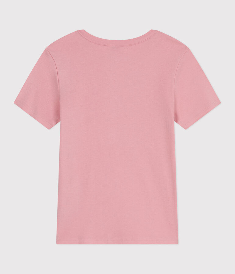 Camiseta Ic&oacute;nica lisa de algod&oacute;n para mujer rosa