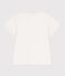 Camiseta infantil lisa de manga corta de algodón blanco MARSHMALLOW