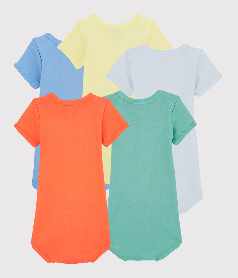 Lote de 5 bodys de manga corta con frutas de beb&eacute; multicolor