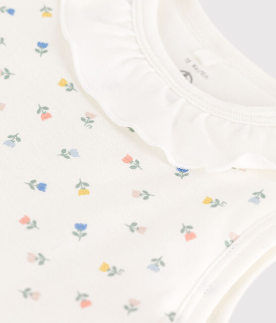 Saco de algodón con flores TOG 2 blanco MARSHMALLOW/blanco MULTICO