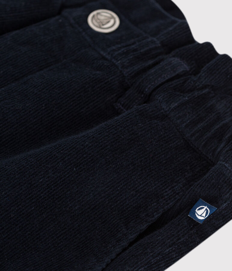 Pantal&oacute;n infantil liso de pana azul