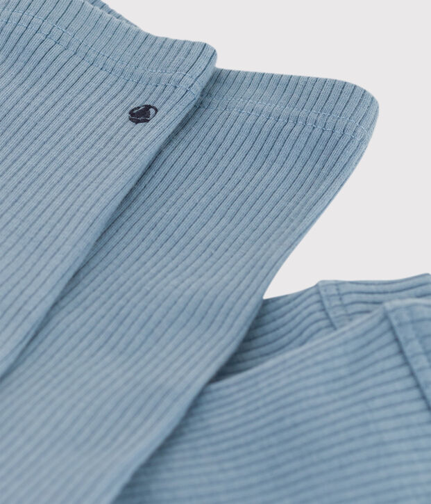 Leggings de punto calado de beb&eacute; azul