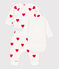 Conjunto de 3 piezas de algodón con corazones para bebé blanco MARSHMALLOW/rojo TERKUIT