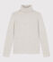Camiseta L'ICONIQUE abrigada con cuello vuelto para mujer gris BELUGA CHINE