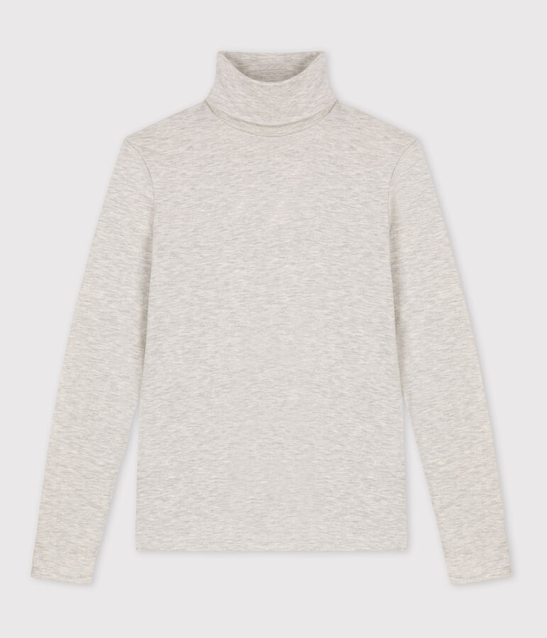 Camiseta L'ICONIQUE abrigada con cuello vuelto para mujer gris