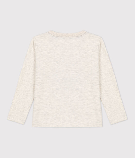 Camiseta de algodón de manga larga de niño beige MONTELIMAR CHINE