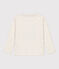Camiseta de algodón de manga larga de niño beige MONTELIMAR CHINE