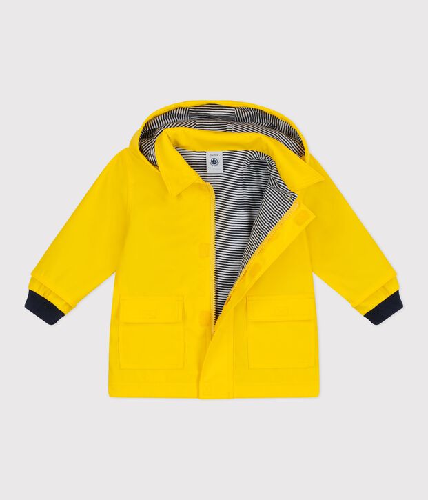 Chubasquero liso ic&oacute;nico para beb&eacute; amarillo