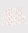 Pijama infantil muy ajustado en algodón estampado MARSHMALLOW/ PEONIA/ MULTICO